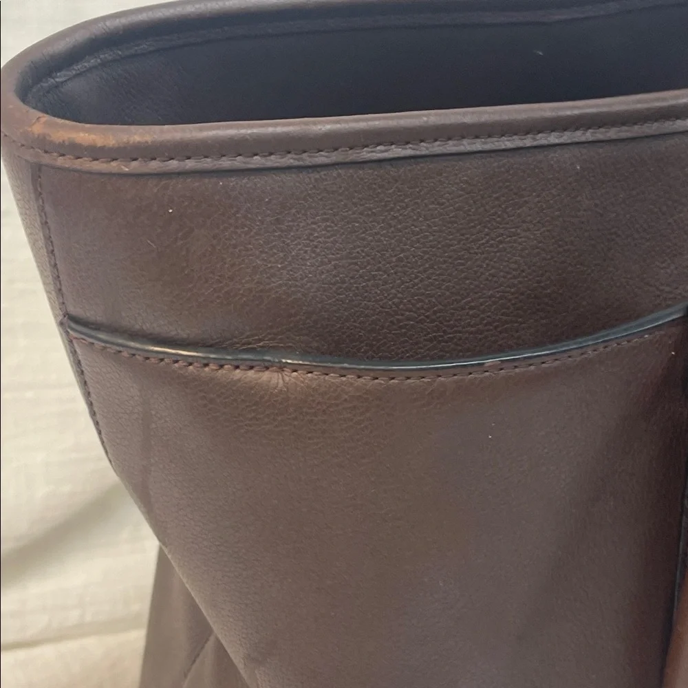 Coach Brown Leather Shoulder Tote Bag